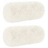 vidaXL Kissen 2 stk. HEERLEN Wei&szlig; &Oslash; 15 x 40 cm PV Fleece
