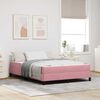 vidaXL Boxspringbett mit Matratze Rosa 140 x 200 cm Stoff