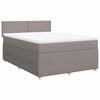 vidaXL Boxspringbett mit Matratze Taupe 160x200 cm Stoff