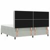 vidaXL Boxspringbett mit Matratze Hellgrau 200 x 200 cm Samt