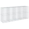 vidaXL Gabione mit Deckel 450x100x200 cm Verzinktes Eisen