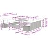 vidaXL Gartensofa-set mit Kissen 11 pcs Grau Poly-Rattan