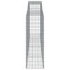 vidaXL Gabionen mit Hochbogen 9 Stk. 400x50x140/160cm Verzinktes Eisen