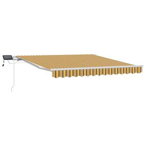 vidaXL Ausziehbare Markise Mehrfarbig 350 x 250 cm Stoff und Aluminium