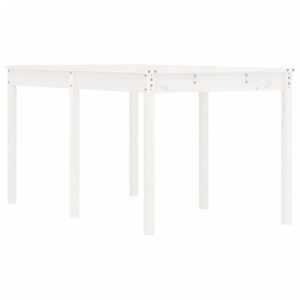 vidaXL Gartentisch Wei&szlig; 159,5x82,5x76 cm Massivholz Kiefer