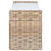 vidaXL Sitzbank mit Stauraum mit Kissen Natur 110 x 40 x 50 cm Rattan