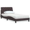vidaXL Bett mit Matratze Dunkelbraun 100x200 cm Stoff