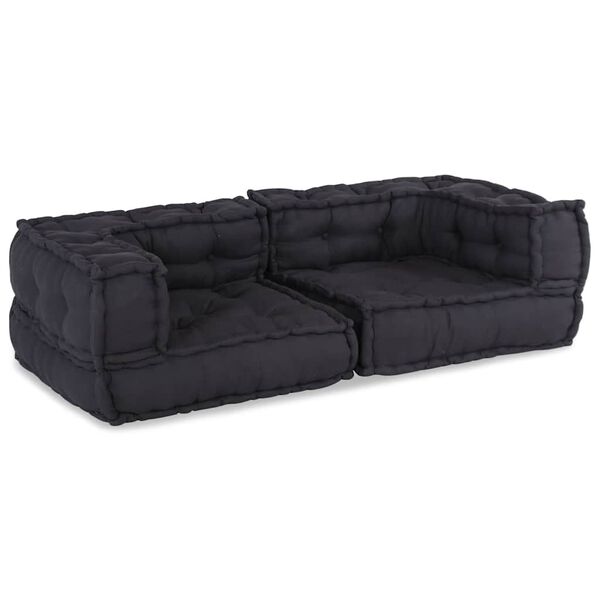 vidaXL 2-Sitzer-Modulsofa Anthrazit 140x70x36 cm Stoff