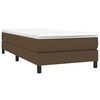 vidaXL Boxspringbett mit Matratze Dunkelbraun 90x190 cm Stoff