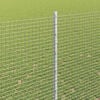 vidaXL Zaun und Pfosten Silber 1.6 x 25 m Stahl