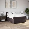 vidaXL Boxspringbett mit Matratze Dunkelbraun 140x190 cm Stoff