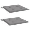 vidaXL Gartenstuhl-Kissen 2 Stk. Grau 40x40x4 cm Oxford-Gewebe