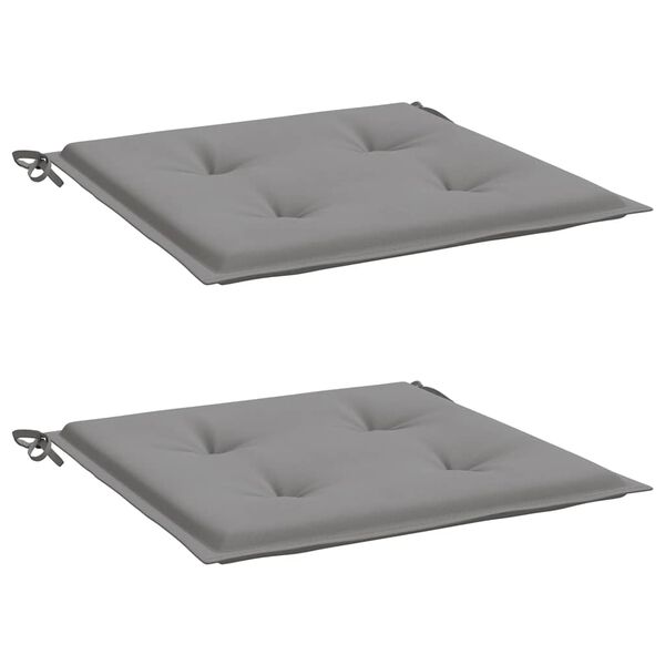 vidaXL Gartenstuhl-Kissen 2 Stk. Grau 40x40x4 cm Oxford-Gewebe