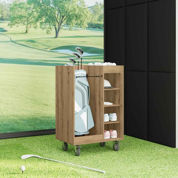 vidaXL Golf Schrank Mit Rad Uni Artisan-Eiche 65 x 45 x 98 cm