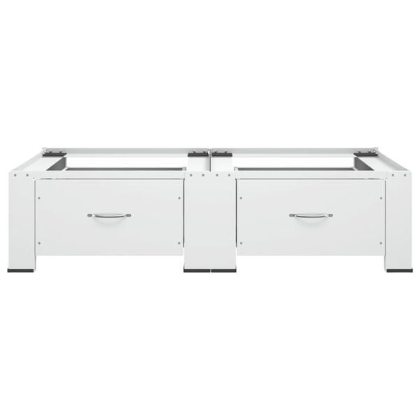 vidaXL Doppel-Untergestell f&uuml;r Waschmaschine und Trockner Wei&szlig;