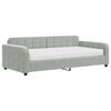 vidaXL Tagesbett mit Matratze Hellgrau 100x200 cm Samt