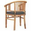 vidaXL Gartenstühle 2 pcs Braun 63 x 58 x 89 cm Teak-Massivholz