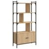 vidaXL B&uuml;cherregal mit T&uuml;ren Sonoma-Eiche 76,5 x 30 x 154,5 cm Holzwerkstoff