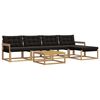 vidaXL Outdoor-Sofagarnitur 6 pcs Wei&szlig; und Schwarz 79 x 79 x 37 cm