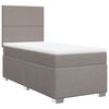 vidaXL Boxspringbett mit Matratze Taupe 90x190 cm Stoff