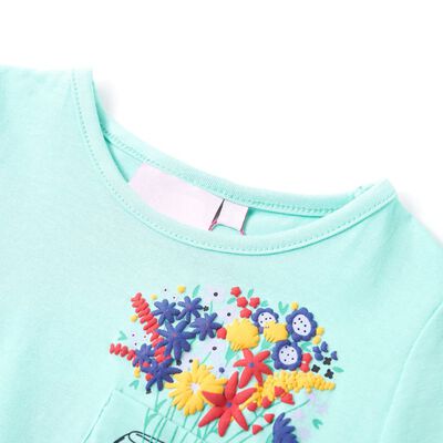 Kinder-T-Shirt Helles Minzgrün 92