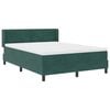 vidaXL Boxspringbett mit Matratze Dunkelgr&uuml;n 200 x 140 cm Samt