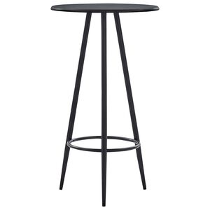 vidaXL Bartisch Schwarz 60&times;107,5 cm MDF