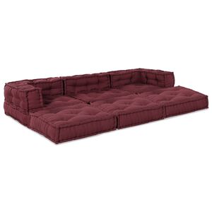 vidaXL Modulare Sofagarnitur Stoff Kastanienbraun 210 x 70 x 56 cm