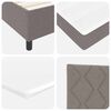 vidaXL Boxspringbett mit Matratze mit Kopfteil Taupe 200 x 80 cm Stoff