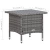 vidaXL 3-tlg. Garten-Lounge-Set mit Kissen Poly Rattan Grau