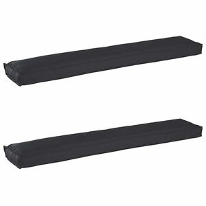 vidaXL Palettenkissenset 2 stk. Oxford-Stoff Schwarz 200 x 40 x 8 cm