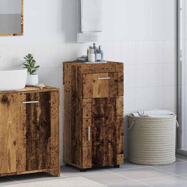 vidaXL Badezimmerschrank-Set TULUM Altholz 37 x 31,5 x 82 cm