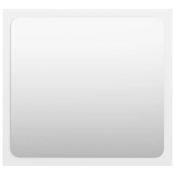 vidaXL Badspiegel Hochglanz-Wei&szlig; 40x1,5x37 cm Holzwerkstoff