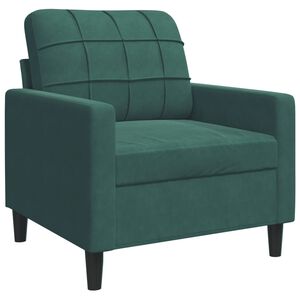 vidaXL Sessel Dunkelgr&uuml;n 60 cm Samt