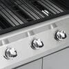vidaXL Gasgrill 4+1 Flammen Schwarz und Silbern Stahl & Edelstahl