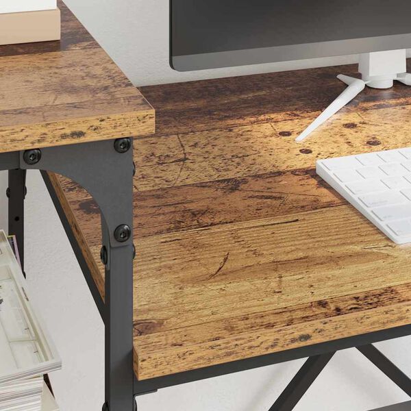 vidaXL Schreibtisch Altholz 135 x 50 x 90 cm Holzwerkstoff