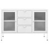 vidaXL Sideboard Weiß 105x35x70 cm Stahl und Hartglas