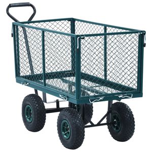 vidaXL Gartenwagen Grün 350 kg