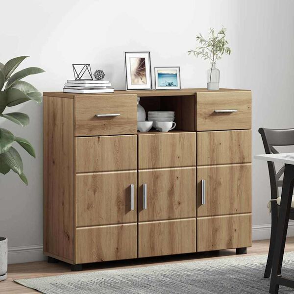 vidaXL Sideboard Artisan-Eiche 88,5 x 30,5 x 73 cm Holzwerkstoff
