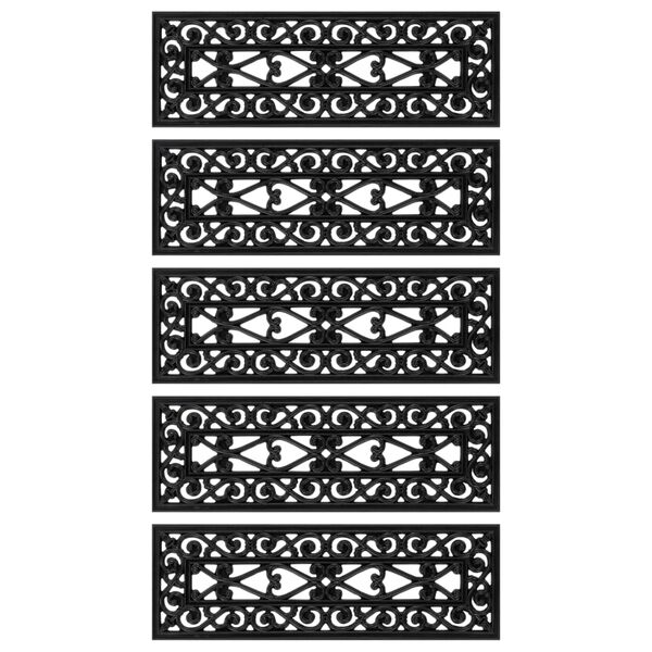 vidaXL Stufenmatten 5 Stk. 25x75 cm Gummi