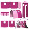 vidaXL Kinderloftbett Schwarz und Pink 99,5 x 190 cm Metall