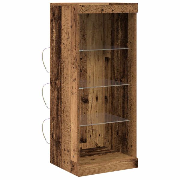 vidaXL LED-Sideboard Altholz 41 x 37 x 100 cm Holzwerkstoff