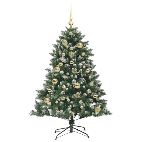 vidaXL K&uuml;nstlicher Weihnachtsbaum mit 150 LEDs mit St&auml;nder Gr&uuml;n 150 cm