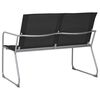 vidaXL 4-tlg. Garten-Lounge-Set Stoff und Stahl Schwarz