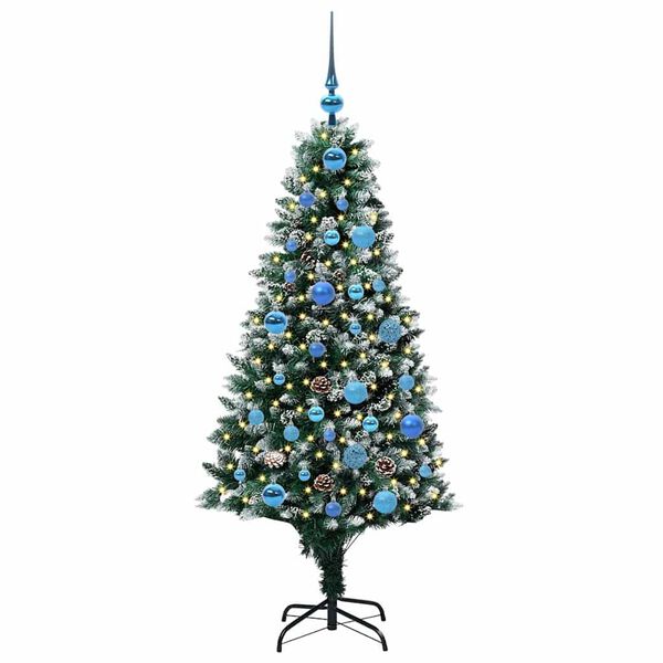 vidaXL Künstlicher Weihnachtsbaum mit 150 LEDs mit Ständer Grün 150 cm