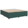 vidaXL Boxspringbett mit Matratze Dunkelgr&uuml;n 200x200 cm Samt