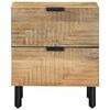 vidaXL Nachttische 2 Stk. Braun 40x33x46 cm Massivholz Mango