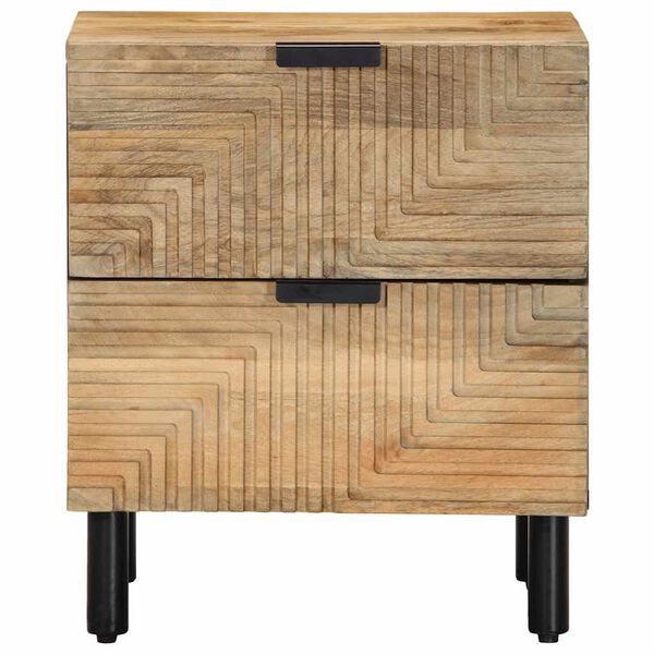 vidaXL Nachttische 2 Stk. Braun 40x33x46 cm Massivholz Mango