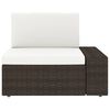 vidaXL 5-tlg. Garten-Lounge-Set Poly Rattan Braun