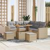 vidaXL Garten-Sofa-Set 8 pcs Beige Poly-Rattan